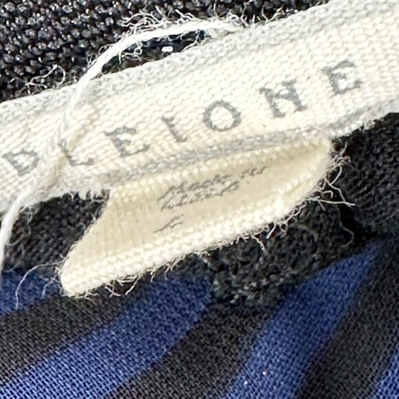 Pleione Black and Blue Semi Asymmetrical Maxi Skirt Size Large Made in the USA - Picture 6 of 8